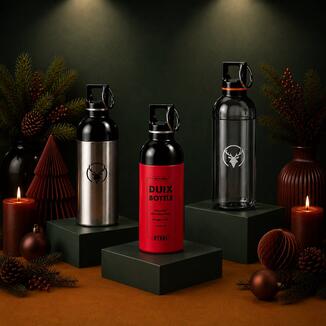 Trinkflasche Duix mit Logo: erhältlich in 3 Varianten aus Tritan, recyceltem Edelstahl und Thermo Doppelwand Trinkflasche Duix mit Logo: erhältlich in 3 Varianten aus Tritan, recyceltem Edelstahl und Thermo Doppelwand