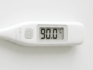 Thermometer mit 90 ° Anzeige.