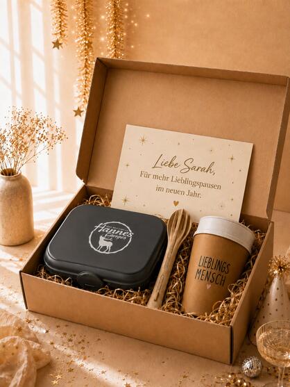 Neujahresgeschenk für Mitarbeiter – Geschenkset für die gesunde Mittagspause Neujahresgeschenk für Mitarbeiter – Geschenkset für die gesunde Mittagspause