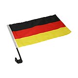 Deutschland Autofahne als Werbeartikel auf weißem Hintergrund