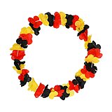 Blumenkette mit Deutschlandfarben zur WM als Werbeartikel