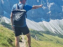Rucksack Active mit beim Wandern