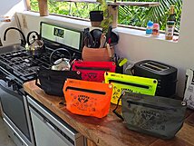 DryBags unterschiedliche Farben in Costa Rica
