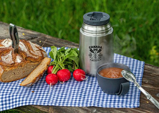 Immer dabei: unser Werbe-Thermolunchpot in Premiumqualität mit Logo-Lasergravur
