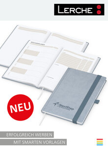 Organisation &amp; Planung im Büro mit Logo 