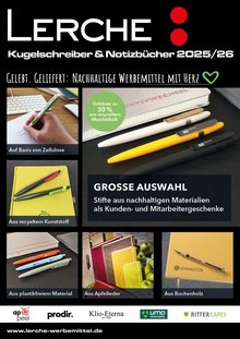 Kugelschreiber, Marker oder Notizbücher: individuelle Schreibwaren von Lerche: