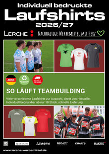 Individuell bedruckte Laufshirts und sportliche Textilien von Lerche:
