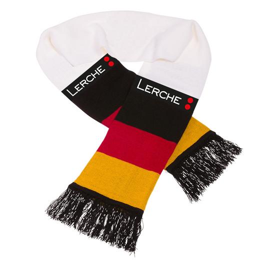 Deutschland Fanschal mit Firmenlogo als EM Werbeartikel 
