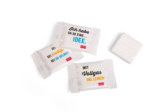 Werbe-Traubenzucker als süßer Streuartikel