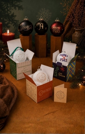 Individuell bedruckbare Weihnachtskugeln