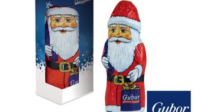 Nikolaus Markenschokolade Gubor im individuell bedruckten Karton als Streuartikel