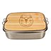 Edelstahl Lunchbox mit Bambus-Deckel und Logo-Gravur