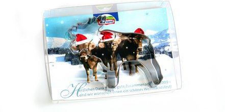 Backförmchen-Set mit Papiereinleger als Werbemittel Weihnachten