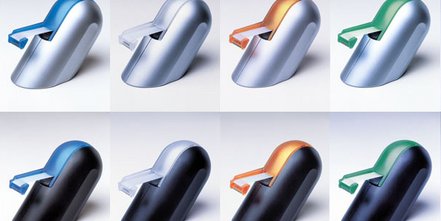 Klebefilmabroller in innovativem Design mit spezieller Klebetechnik