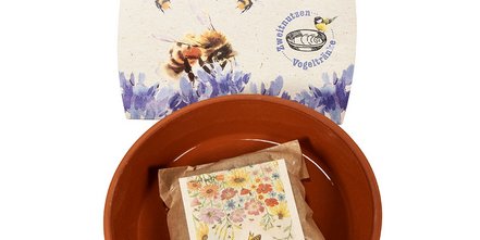 Werbe-Set Minigarten für Bienen, individuell bedruckbare Banderole