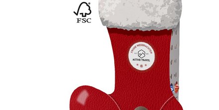 Individuell bedruckbarer Werbe-Adventskalender in Nikolausstiefel Form 