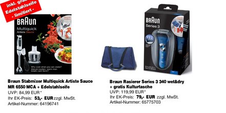 Braun Multiquick Artiste, Stabmixer, Sahnebesen, Zerkleinerer