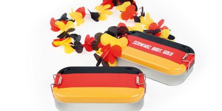 Brotzeit-, Lunchboxen Deutschlanddesign als Werbegeschenk für die EM 2016