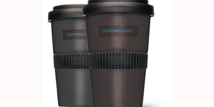 Coffee-to-go Becher mit integriertem Speicherchip – der neue CoffeeCache