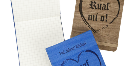 Praktische Reporterkladde mit individueller Blindprägung