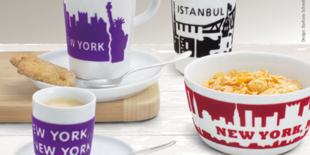 Designpreisgekrönte Porzellan-Werbetassen mit samtweicher touch!-Oberfläche