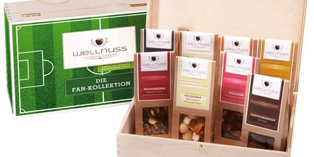 Die EM Fan-Kollektion: Leckere Werbemittel von Wellnuss Premium Snacks