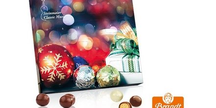 Edler Adventskalender mit individuellem Druck als Werbeartikel für 2016