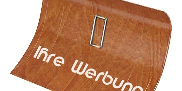 Einzigartig stabile Schneeschaufel, Schneeschieber mit großer Werbefläche