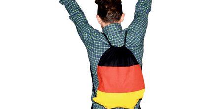 Deutschland Rucksack als preiswerter Werbeartikel  zur Fußball WM