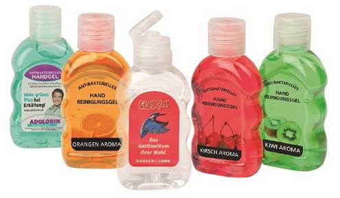 Antibakterielles Handreinigungsgel 50 ml mit bedruckbarem Etikett