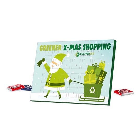 Nachhaltiger, bedruckbarer Spenden-Wandadventskalender, aus 100% Kartonage