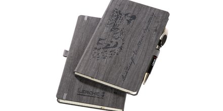 Hochwertige Lanybooks, edle Notizbücher mit Prägung und bedrucktem Band in individuellen Designs