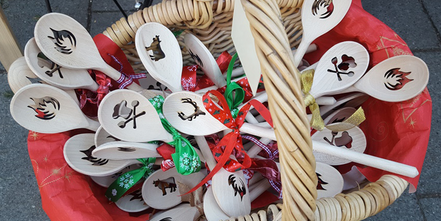 Praktische Kochlöffel aus Buchenholz mit Lasercut