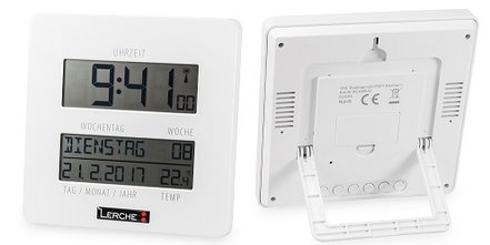 Individuell bedruckbare Funkuhr mit Temperaturanzeige