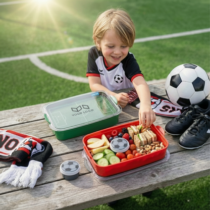 Nachhaltige Werbe-Brotzeitdose von Koziol in WM-Edition