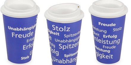 Werbe-Kaffeebecher Premium inklusive IMould