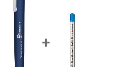 Der Brush Gum Kugelschreiber und die uma Flow Motion Refill M1.2.