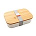 Bento Akita weiß mit nachhaltigem Bambusdeckel