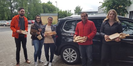 Lerche: Promotion Tour Sommer 2016: Werbeartikel aus Holz