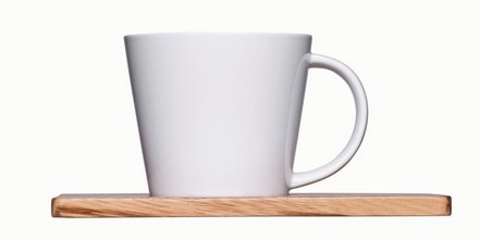 Mahlwerck Tasse Conference mit Tablett aus Zebranoholz