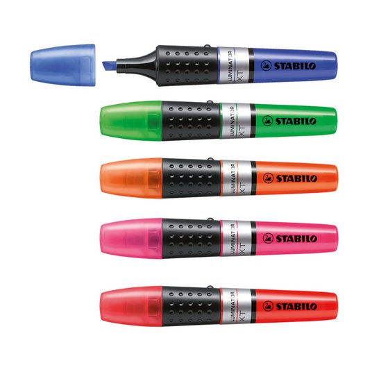Mehrfach preisgekrönter Textmarker mit Logo-Druck: der hochwertige Stabilo Luminator!