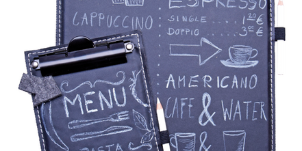 Individuell beschreibbares Klemmbrett mit Filz-Rückseite