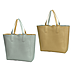 Modischer Shopper in Gold und Silber für Einkäufe und Shopping Trips