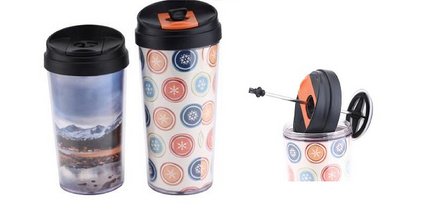 Nachhaltige Coffee-to-go Becher und Thermoskannen mit Logogravur oder Druck als Werbegeschenk