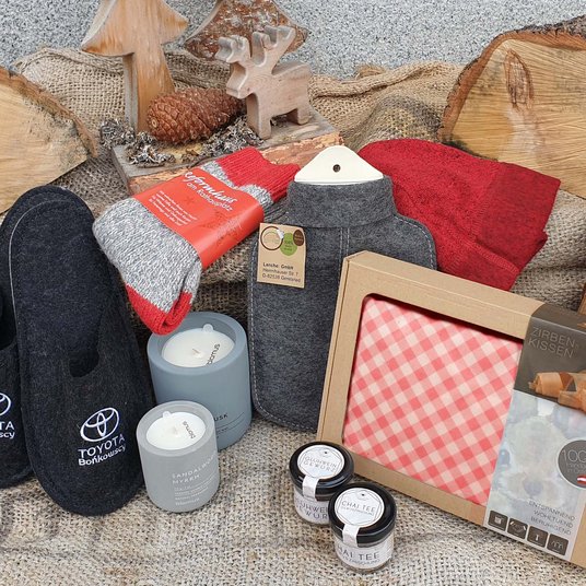 Wärmende Werbemittel mit Herz von Lerche: