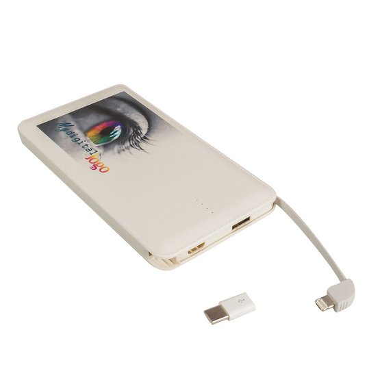 10.000 mAh starke Werbe-Powerbank "Triple Force 10" mit Digitladruck vollflächig bedruckbar