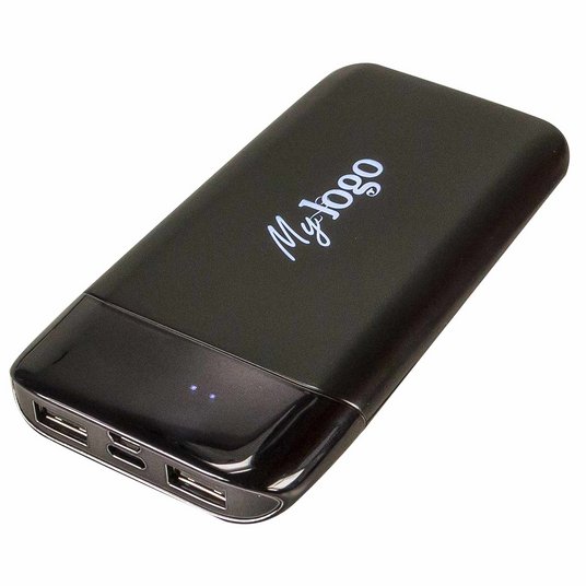 Powerbank "Logo Bank 4"  4000 mAh mit LED Logo-Gravur