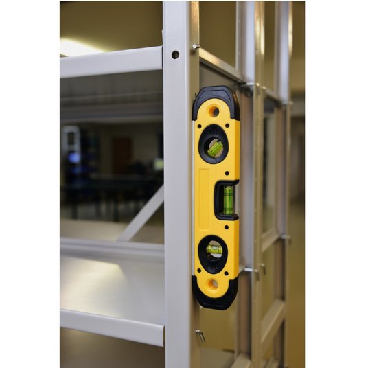 praktische Werbe-Wasserwaage mit stoßfestem ABS und TPR Gehäuse mi Logo-druck