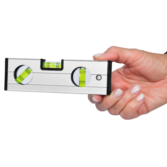 bedruckbare, hochwertige Aluminium Werbe-Wasserwaage mit Magnet