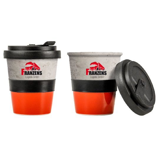 bedruckbarer, stilvoller Coffee-to-go-Becher für Franzens Logistik